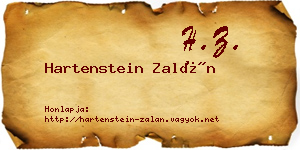 Hartenstein Zalán névjegykártya