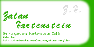 zalan hartenstein business card